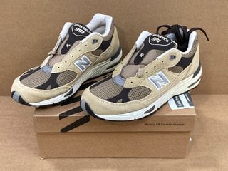 NEW BALANCE 991V1 FINALE TRAINERS IN BROWN - UK 8.5 - RRP £199.99: LOCATION - C11