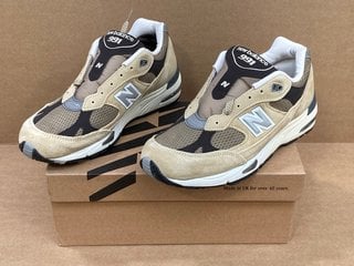 NEW BALANCE 991V1 FINALE TRAINERS IN BROWN - UK 7.5 - RRP £199.99: LOCATION - C11