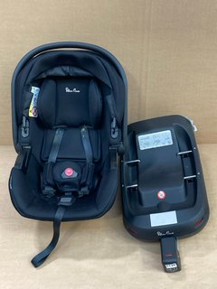 SILVER CROSS SIMPLICITY PLUS GROUP 0+/1/2 CAR SEAT WITH ISOFIX CAR SEAT BASE IN BLACK - RRP £325.00: LOCATION - C11