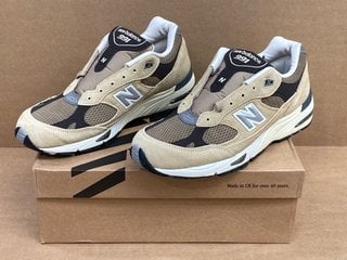 NEW BALANCE 991V1 FINALE TRAINERS IN BROWN - UK 9.5 - RRP £199.99: LOCATION - C11