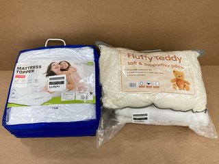 4 X ASSORTED BEDDING ITEMS TO INCLUDE 2 X MIGHTY SOFT ULTRA PLUSH DOUBLE MATTRESS TOPPERS: LOCATION - C11