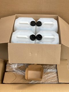 BOX OF CHEF PAC 36OZ BROWN FOOD TAKEAWAY CONTAINERS TO ALSO INCLUDE 4 X 25L PLASTIC JERRY CANS: LOCATION - C12