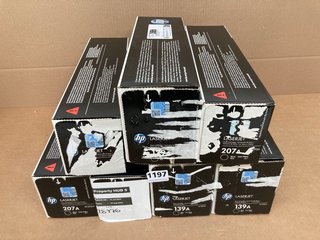 7 X ASSORTED HP LASERJET TONER CARTRIDGES: LOCATION - C14