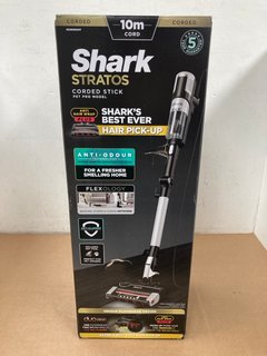 SHARK HZ3000UKT STRATOS PET PRO MODEL CORDED STICK VACUUM CLEANER - RRP £250.00: LOCATION - D15