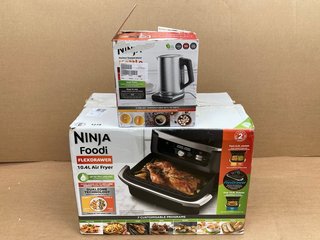 NINJA FOODI FLEX DRAWER 10.4L AIR FRYER - RRP £270.00 TO ALSO INCLUDE NINJA PERFECT TEMPERATURE KETTLE: LOCATION - D13