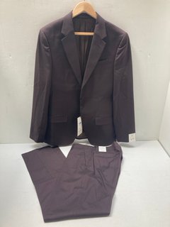 RIVER ISLAND 2 PIECE SUIT IN PURPLE SIZE 38R: LOCATION - A*