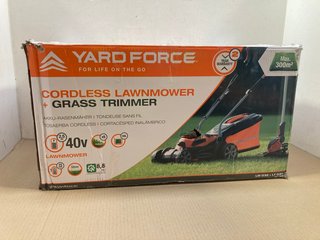 YARDFORCE CORDLESS LAWN MOWER & GRASS TRIMMER: LOCATION - A2