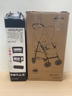 RED KITE SLEEPTIGHT TRAVEL COT TO ALSO INCLUDE HAUCK SPORT STROLLER: LOCATION - A7