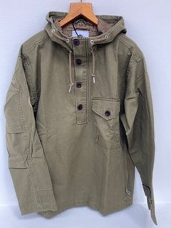 PRETTY GREEN FOREST SMOCK IN KHAKI - UK SIZE S - RRP £140.00: LOCATION - FRONT BOOTH