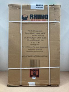 RHINO TACKING 5 TIER 200 KG GALVANISED SHELF: LOCATION - A8