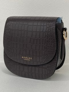 RADLEY LONDON LIVERPOOL STREET 2.0 FAUX CROC PRINT CROSS BODY BAG IN BROWN - RRP £199.99: LOCATION - FRONT BOOTH