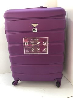 FLIGHT SPINNER MEDIUM HARD CASE SUITCASE IN PURPLE: LOCATION - A14