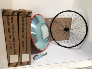 3 X AIM TOOLS 60CM INDOOR CONVEX MIRRORS TO ALSO INCLUDE WHITE LINE HALO WHEEL: LOCATION - B15