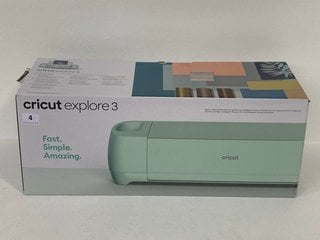 CRICUT EXPLORE 3 SMART CUTTING MACHINE - RRP £269.99: LOCATION - FRONT BOOTH