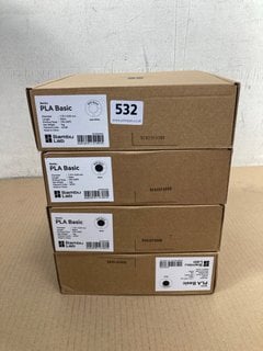 4 X BOXES OF BAMBU LAB PLA BASIC FILAMENT: LOCATION - B13