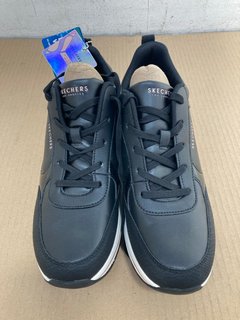 SKECHERS STREET BILLION TRAINERS IN BLACK - UK 8: LOCATION - B13