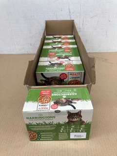 6 X BOXES OF HARRINGTONS THE NATURAL CHOICE MEATY FILLETS CAT FOOD IN GRAVY - BBE 12/25: LOCATION - B13