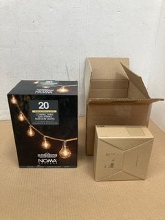 NOMA 20 CONNECTABLE JUTE STRING WARM WHITE FESTOON LIGHTS TO ALSO INCLUDE 2 X LSA 4 TUMBLERS: LOCATION - B13