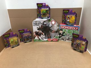 6X ASSORTED KIDS TOYS TO INCLUDE TEENAGE MUTANT NINJA - TURTLES MUTANT MAYHEM MONDO GECKO THE CHILL DUDE FIGURE: LOCATION - B9