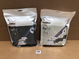 RESMED AIRFIT P10 NASAL PILLOWS MASK SIZE S/M/L TO INCLUDE RESMED AIRT P10 NASAL PILLOWS MASK SIZE XS/S/M - COMBINED RRP £204: LOCATION - B9