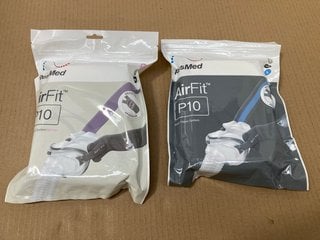 RESMED AIRFIT P10 NASAL PILLOWS MASK SIZE S/M/L TO INCLUDE RESMED AIRT P10 NASAL PILLOWS MASK SIZE XS/S/M - COMBINED RRP £204: LOCATION - B8