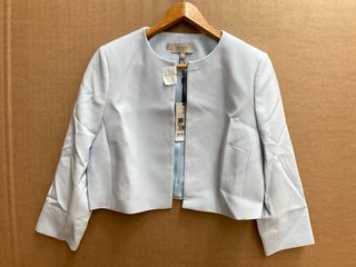 HOBBS ELIZE CREPE JACKET IN PALE BLUE UK SIZE 14 - RRP £139: LOCATION - B7