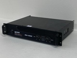 GEMINI XGA-2000 2KW PROFESSIONAL POWER AMPLIFIER - RRP £209.99: LOCATION - FRONT BOOTH