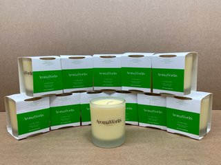 12X AROMAWORKS UNWIND BASIL AND ORANGE CANDLES: LOCATION - B1