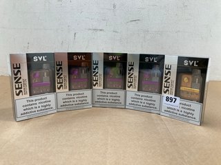 5 X SENSE SVL POD KITS IN PURPLE/GOLD - (PLEASE NOTE: 18+YEARS ONLY. ID MAY BE REQUIRED): LOCATION - D0