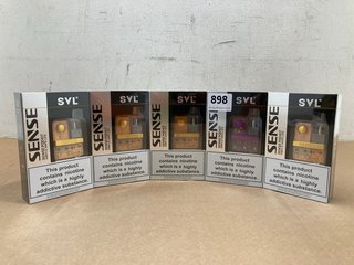 5 X SENSE SVL POD KITS IN PURPLE/GOLD - (PLEASE NOTE: 18+YEARS ONLY. ID MAY BE REQUIRED): LOCATION - D0