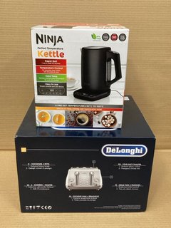 DELONGHI IONA 4 SLICE TOASTER TO ALSO INCLUDE NINJA PERFECT TEMPERATURE KETTLE: LOCATION - C1