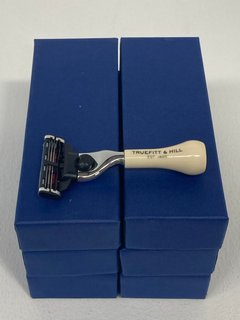 7 X TRUEFITT & HILL SMALL TRAVEL RAZORS IN IVORY - COMBINED RRP - £532 (PLEASE NOTE: 18+YEARS ONLY. ID MAY BE REQUIRED): LOCATION - A*