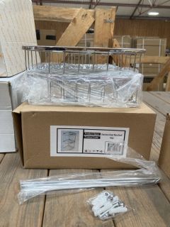 2 X SHOWER CORNER BASKETS IN CHROME - RRP £120: LOCATION - CR3