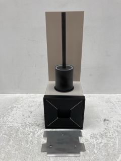 VITRA VOYAGE LUXURY DESIGNER WALL MOUNTED TOILET BRUSH HOLDER IN BLACK & TAUPE - RRP £373: LOCATION - CR3