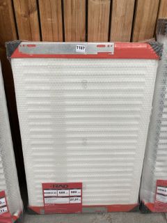 K-RAD DOUBLE COMPACT RADIATOR 900 X 600MM - RRP £210: LOCATION - D7