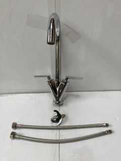 MONO KITCHEN SINK MIXER TAP IN CHROME WITH SWIVEL SPOUT - RRP £180: LOCATION - D8R