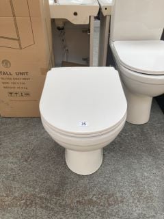 (COLLECTION ONLY) D-SHAPED BTW PAN WITH SOFT CLOSE SEAT - RRP £279: LOCATION - C3