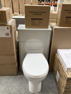 (COLLECTION ONLY) 510 X 260MM W/C UNIT IN GLOSS GREY MIST WITH BTW PAN, SEAT & CONCEALED CISTERN FITTING KIT - RRP £780: LOCATION - D3