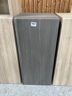 FLOOR STANDING 1 DOOR BASE UNIT IN BROWN GREY EVOLA 300 X 340 X 660MM - RRP £215: LOCATION - D3