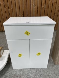 FLOOR STANDING 2 DOOR COUNTERTOP SINK UNIT WHITE 500 X 225MM: LOCATION - D4