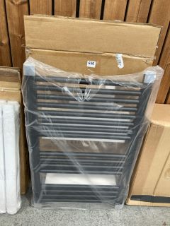 ANTHRACITE STRAIGHT TUBED HEATED TOWEL RADIATOR 800 X 500MM - RRP £299: LOCATION - D3