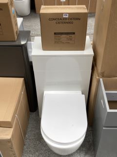 (COLLECTION ONLY) 500 X 310MM W/C UNIT IN WHITE WITH BTW PAN, SEAT & CONCEALED CISTERN FITTING KIT - RRP £780: LOCATION - C5