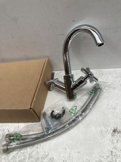 MODERN CROSSHEAD MONO BASIN MIXER TAP IN CHROME - RRP £170: LOCATION - R2