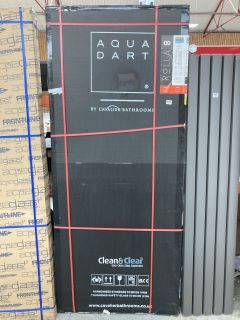 (COLLECTION ONLY) CLEAR GLASS BLACK FRAMED (BOX 2 ONLY) 1600 X 2000MM SLIDING SHOWER DOOR: LOCATION - C2