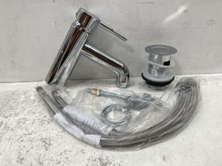 MONO BASIN MIXER TAP WITH CHROME SPRUNG WASTE - RRP £205: LOCATION - CR3