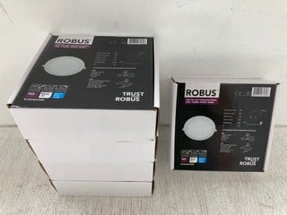 5 X ROBUS SUN 9W LED CIRCULAR PANEL LIGHT FITTING: LOCATION - WH3