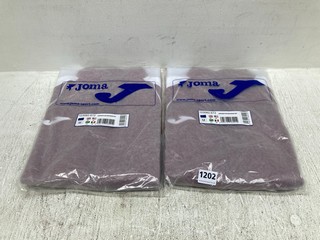 2 X JOMA CHAMPIONSHIP VII SWEATSHIRTS IN BURGUNDY - UK SIZE MEDIUM: LOCATION - F1