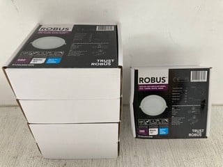 5 X ROBUS SUN 6W LED CIRCULAR PANEL CEILING LIGHTS IN WHITE: LOCATION - WH3