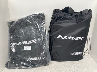 2 X GENUINE YAMAHA LEG COVERS - APRON NMAX IN BLACK - COMBINED RRP £242: LOCATION - E 2