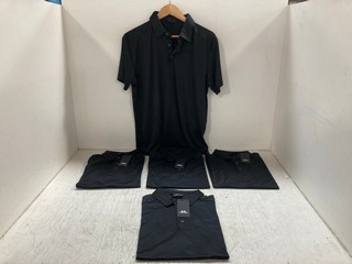 5 X TEEJAYS MENS T-SHIRTS IN BLACK - SIZE M: LOCATION - WH4